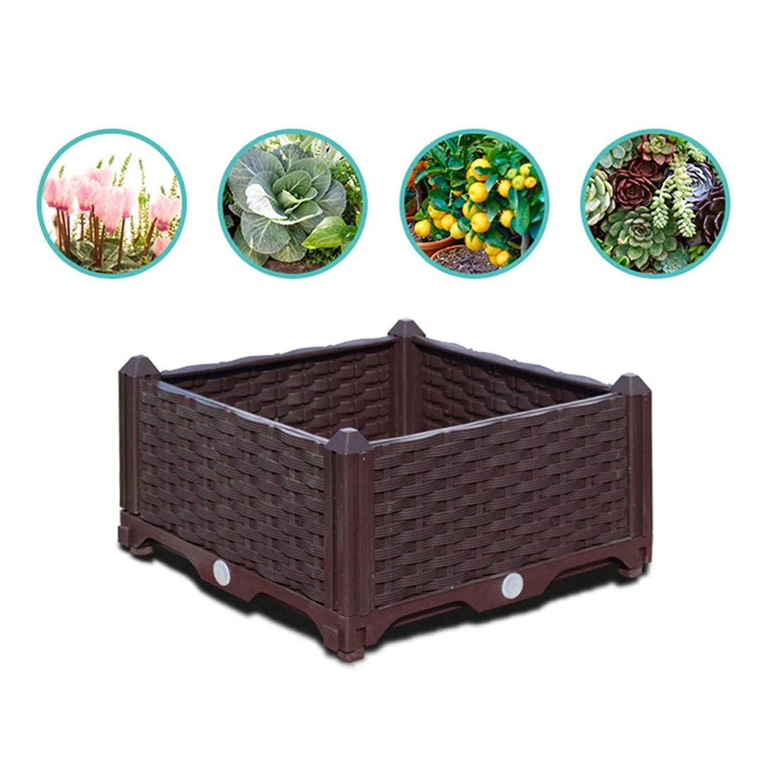 NNEAGS 160cm Raised Planter Box Vegetable Herb Flower Outdoor Plastic Plants Garden Bed with Legs Deepen.