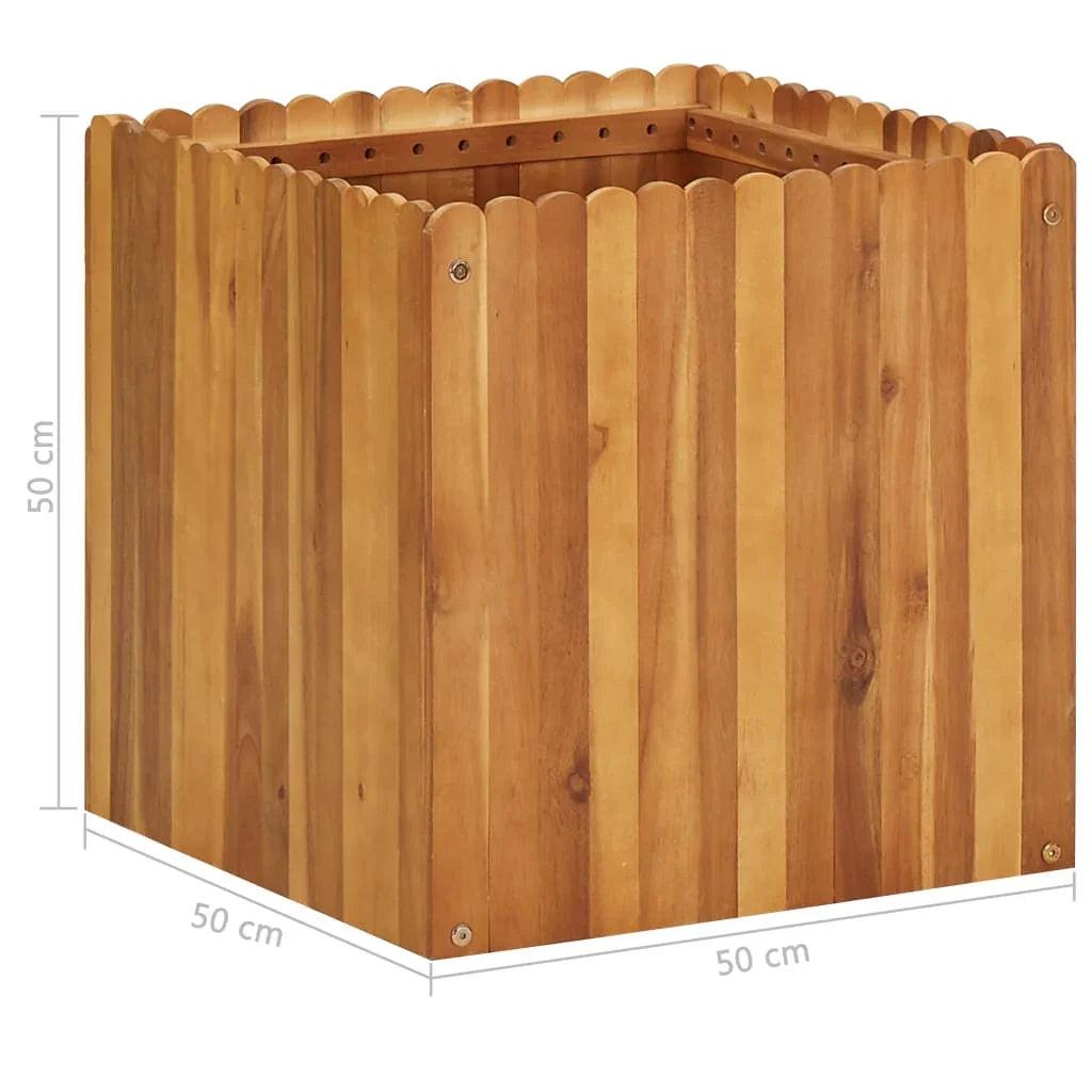 NNEVL Garden Raised Bed 50x50x50 cm Solid Acacia Wood.