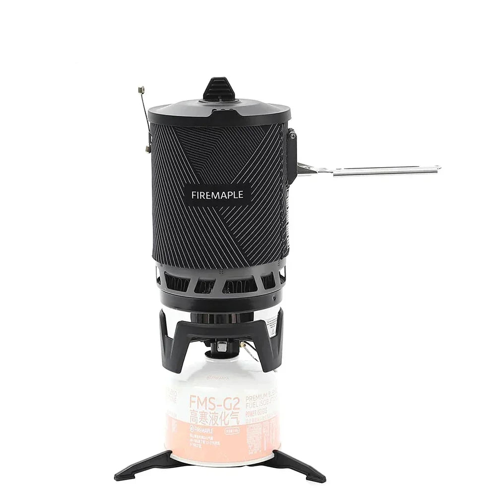 All-in-One Camping Stove with Piezo Ignition Black.