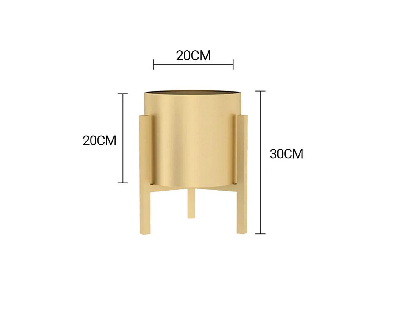 NNEAGS 4X 30CM Gold Metal Plant Stand with Flower Pot Holder Corner Shelving Rack Indoor Display.