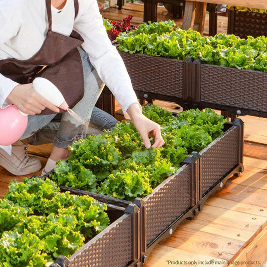 NNEAGS 160cm Raised Planter Box Vegetable Herb Flower Outdoor Plastic Plants Garden Bed with Legs Deepen.