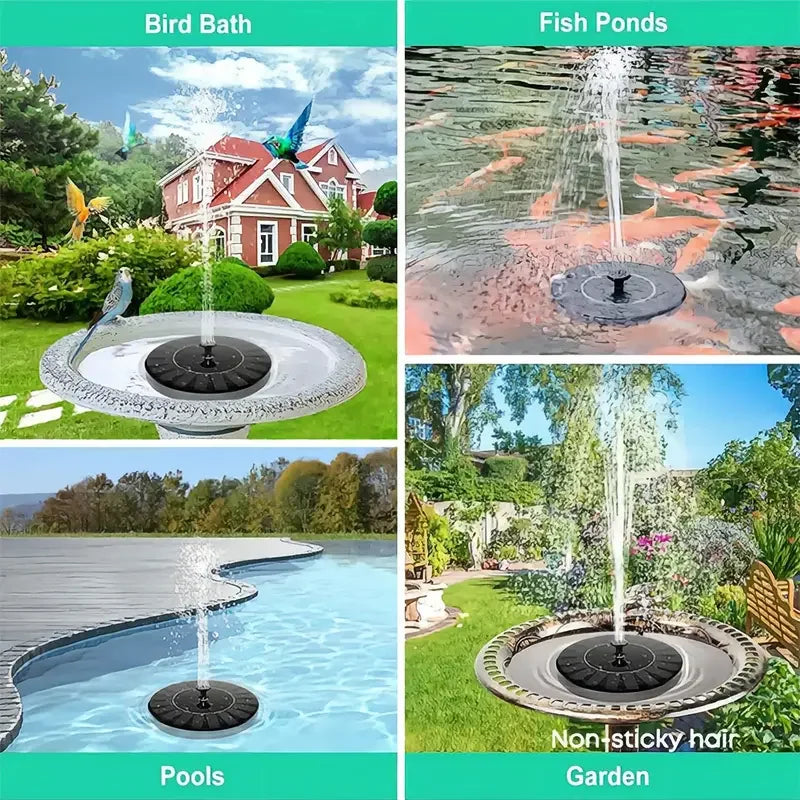 Solar Fountain Pump for Outdoor Waterscapes.