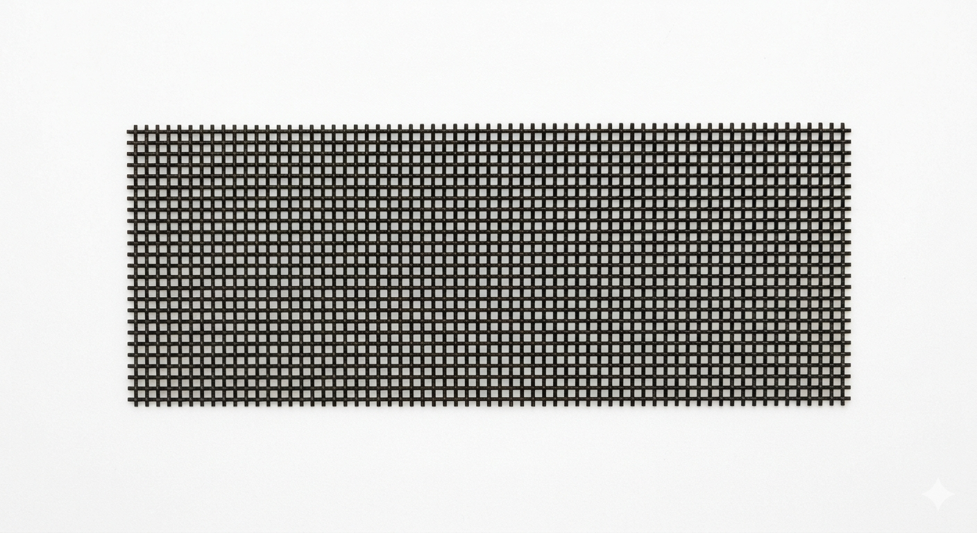 Aquarium Moss Mesh - Black Powder Coated Stainless Steel (15x5cm)