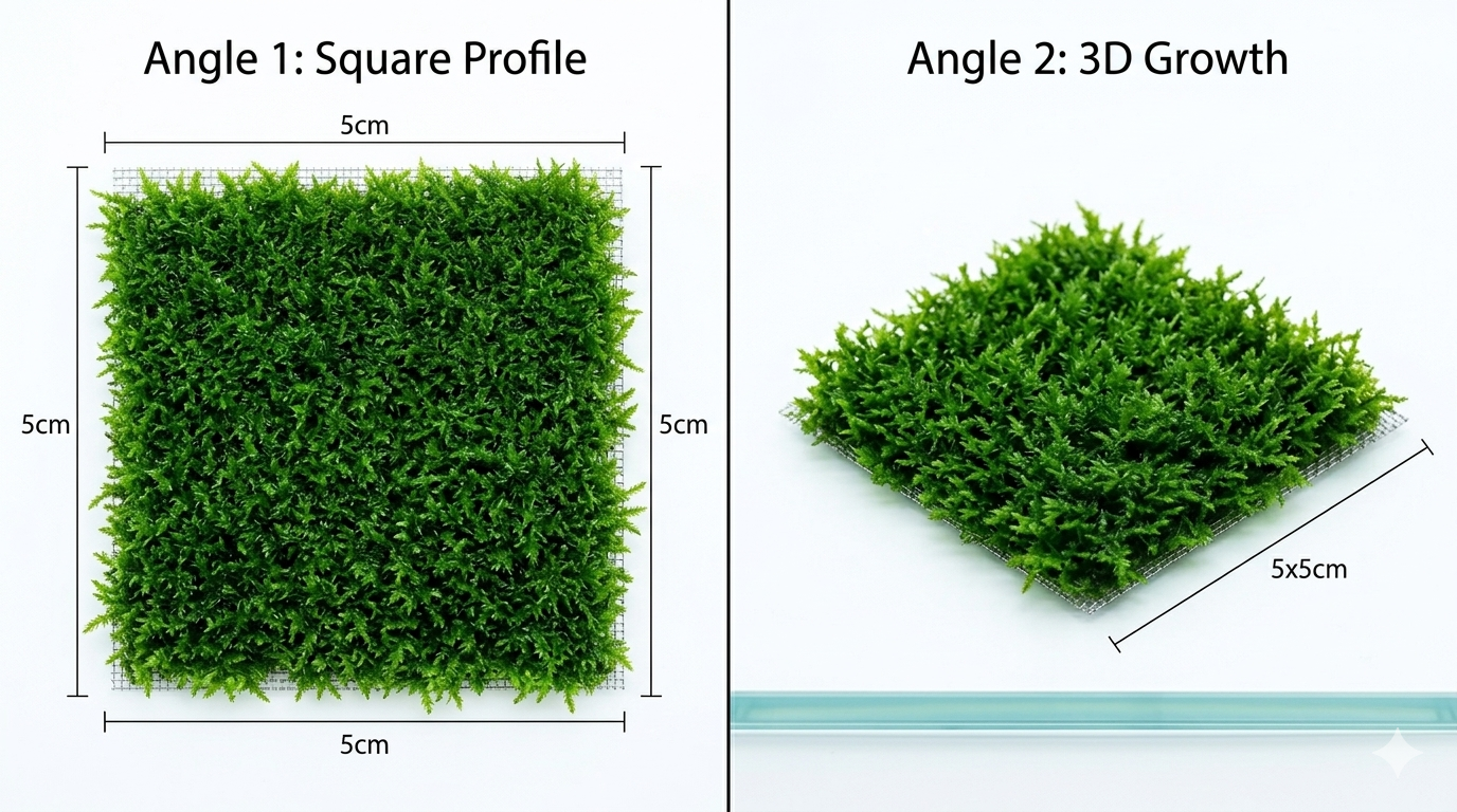 Aquarium Moss Mesh - Black Powder Coated Stainless Steel (5x5cm)