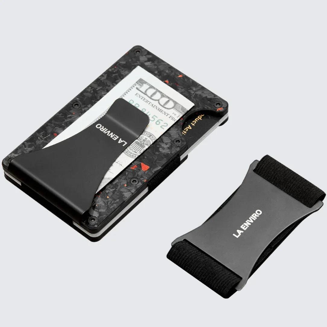 LORNE Forged Carbon Wallet I Gloss Red.