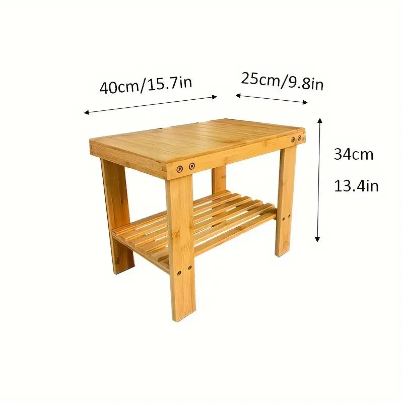 1 pc Bamboo Gardening Work Bench - Sturdy, Natural Color.
