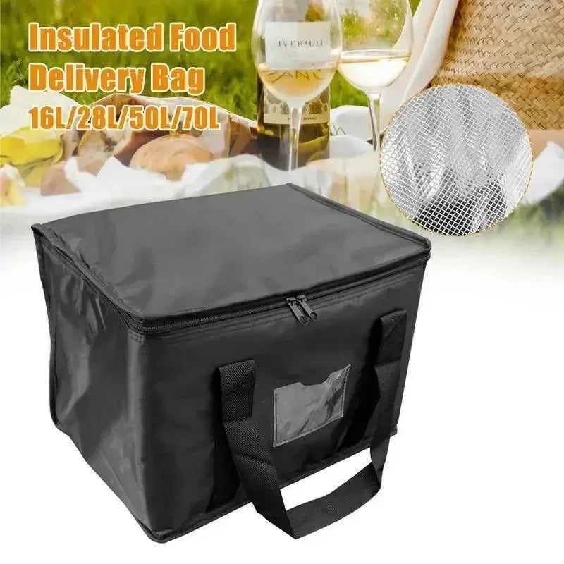 Large Insulated Cooler Bag for Camping (Black).