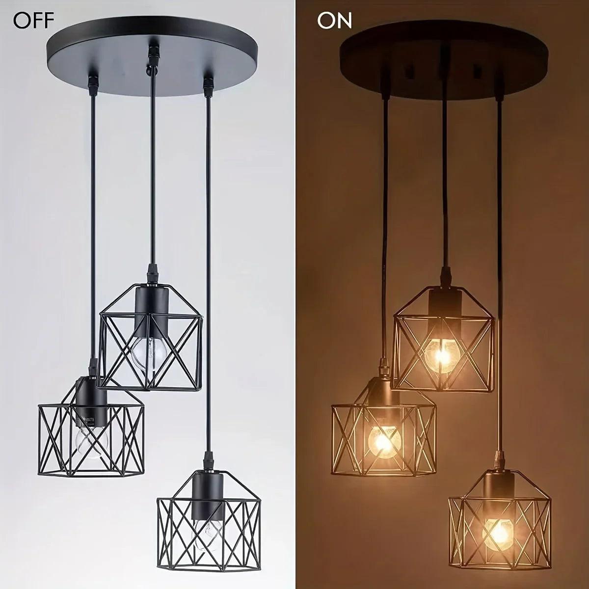 3-Light Industrial Ceiling Light.