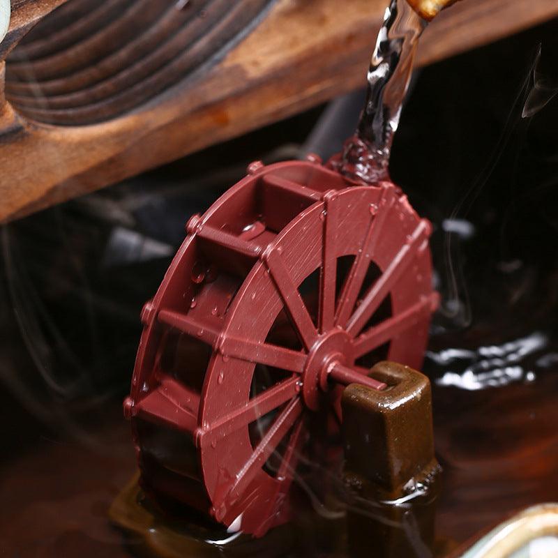 Small Ceramic Self-Circulating Fish Tank Aquarium For Desktop Or Living Room Décor.