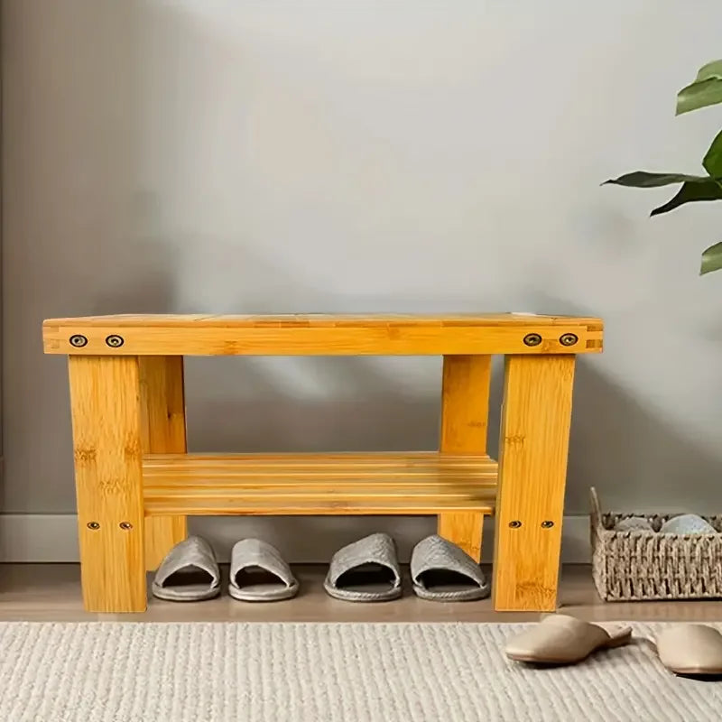 1 pc Bamboo Gardening Work Bench - Sturdy, Natural Color.