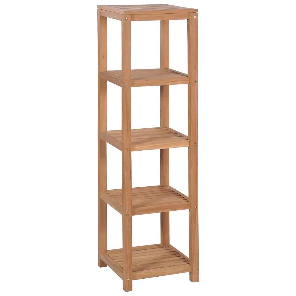 NNEVL 4-Tier Bathroom Storage Rack Solid Teak 42x42x165 cm.