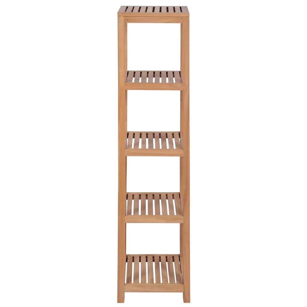 NNEVL 4-Tier Bathroom Storage Rack Solid Teak 42x42x165 cm.