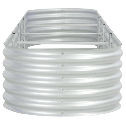 NNEVL Garden Raised Bed 400x80x44 cm Galvanised Steel Silver.