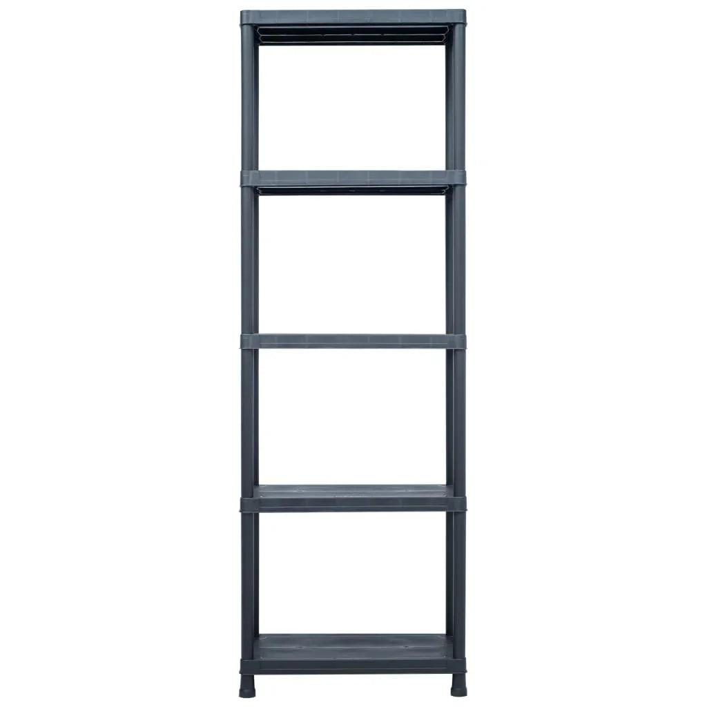 NNEVL Storage Shelf Racks 2 pcs Black 125 kg 60x30x180 cm Plastic.