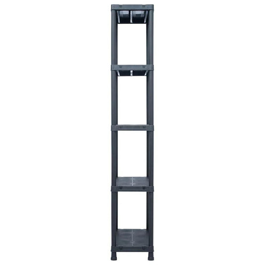 NNEVL Storage Shelf Racks 2 pcs Black 125 kg 60x30x180 cm Plastic.
