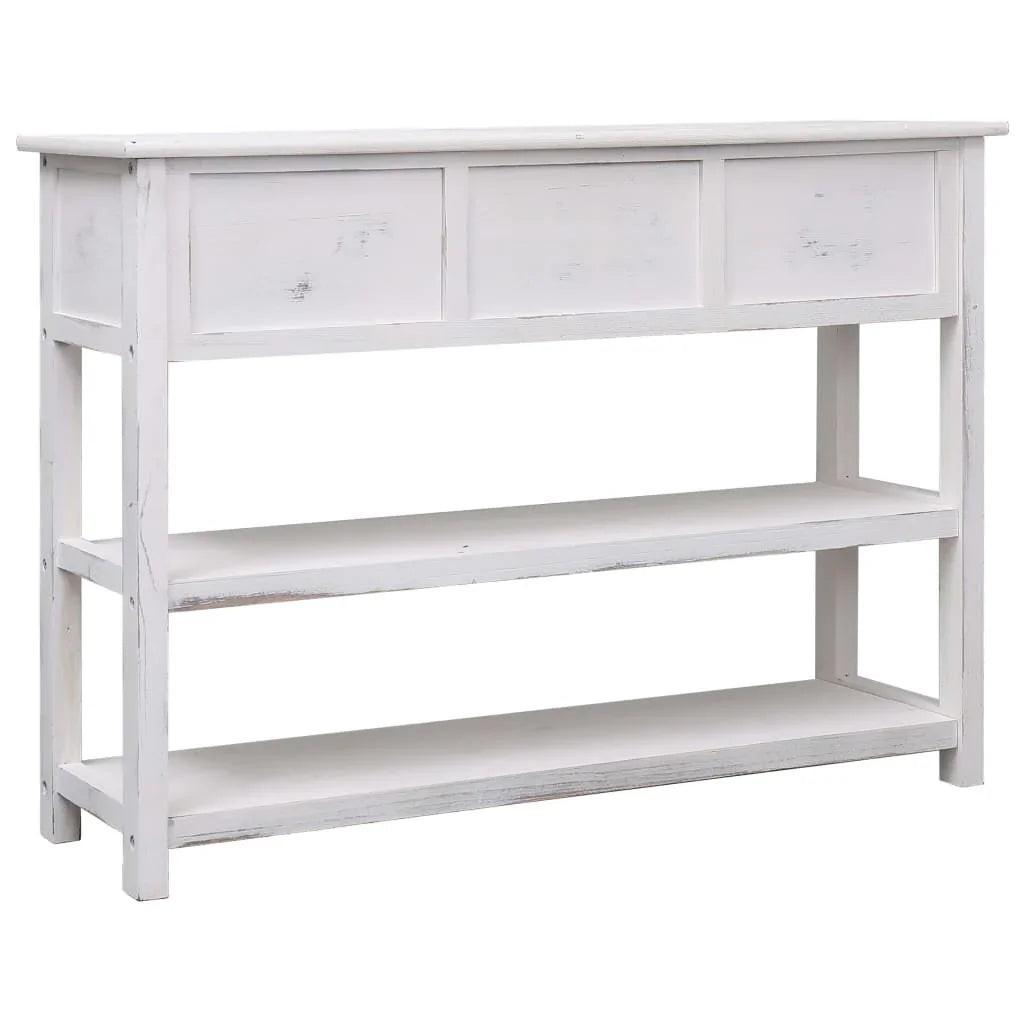 NNEVL Sideboard Antique White 115x30x76 cm Wood.