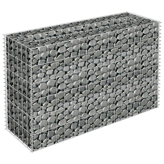 NNEVL Gabion Raised Bed Galvanised Steel 90x30x60 cm.