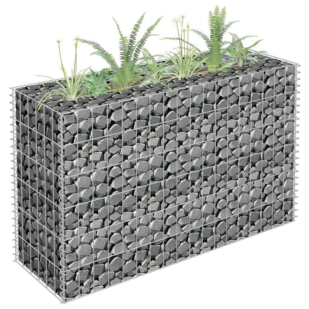 NNEVL Gabion Raised Bed Galvanised Steel 90x30x60 cm.