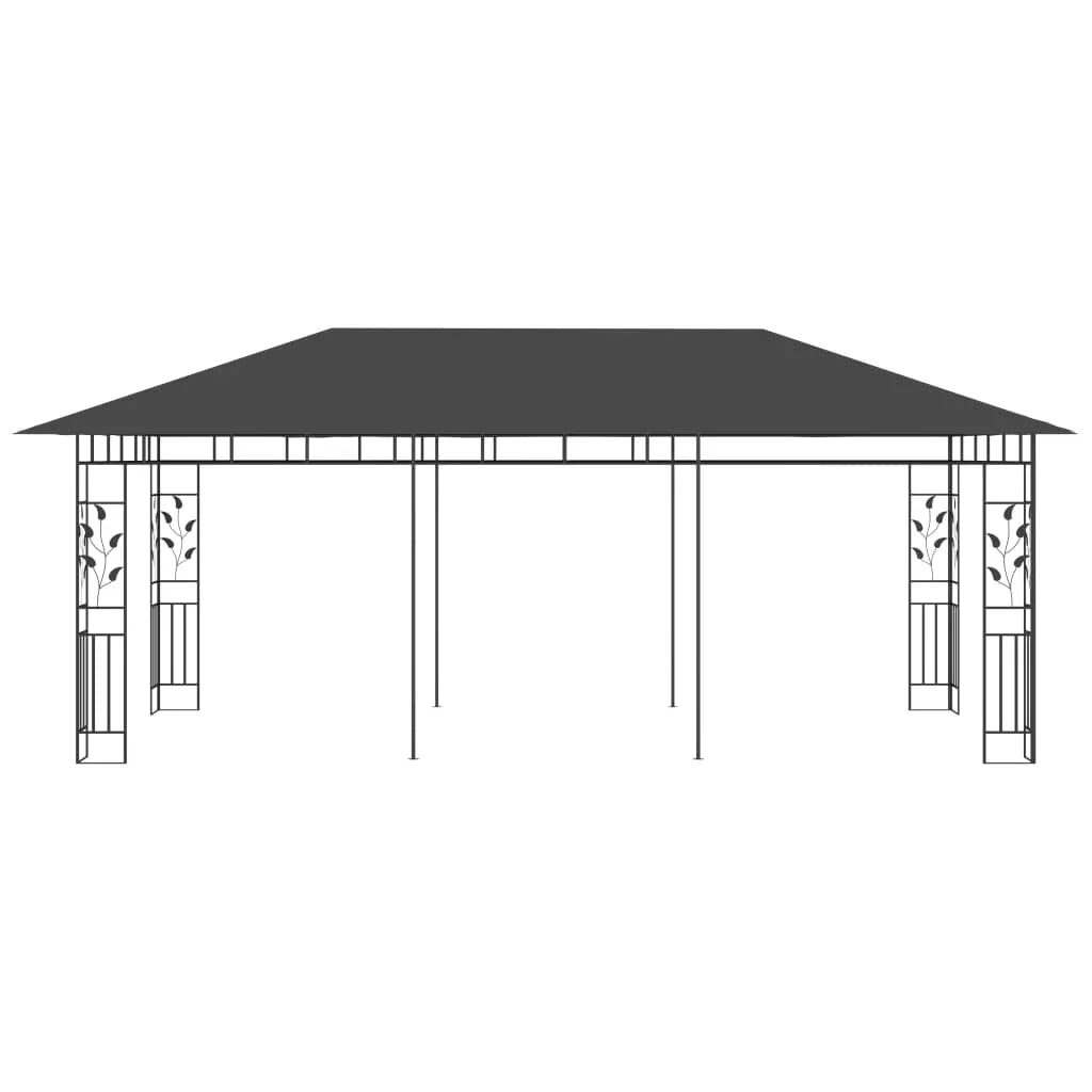 NNEVL Gazebo with Mosquito Net 6x3x2.73 m Anthracite.