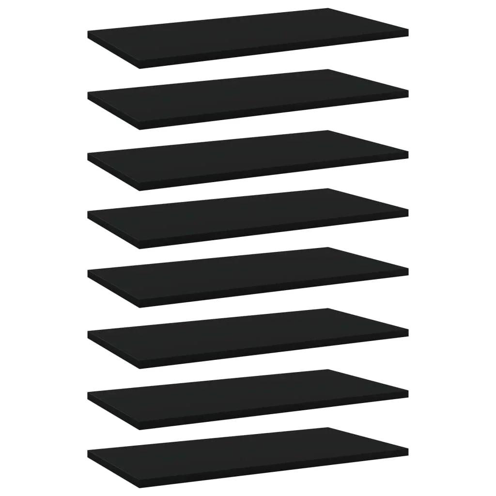 NNEVL Bookshelf Boards 8 pcs Black 60x30x1.5 cm Chipboard.