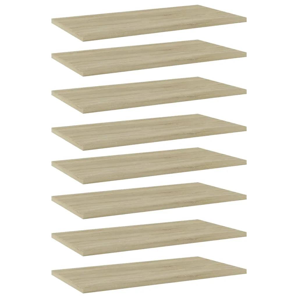 NNEVL Bookshelf Boards 8 pcs Sonoma Oak 60x30x1.5 cm Chipboard.