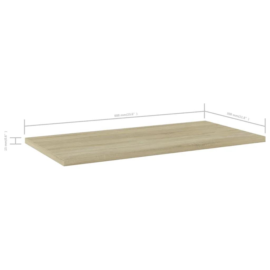 NNEVL Bookshelf Boards 8 pcs Sonoma Oak 60x30x1.5 cm Chipboard.