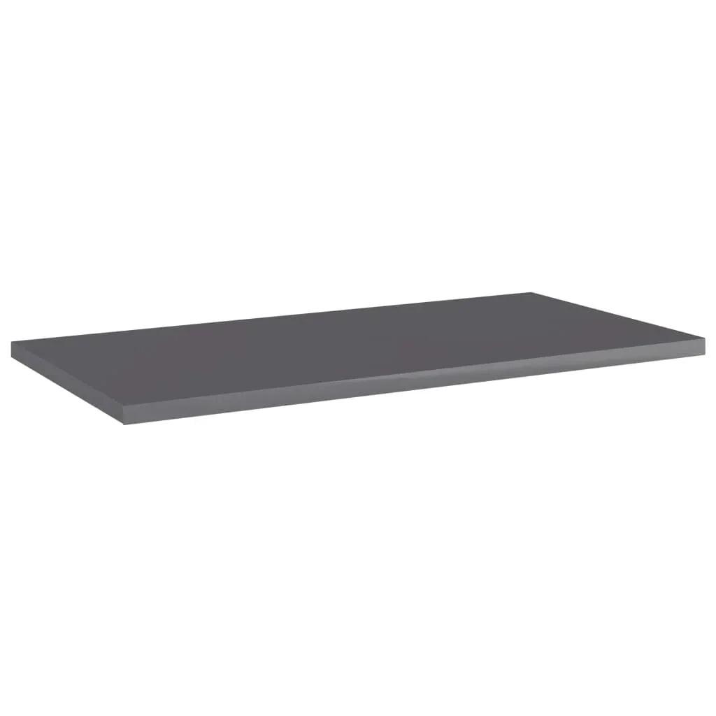 NNEVL Bookshelf Boards 4 pcs High Gloss Grey 60x30x1.5 cm Chipboard.