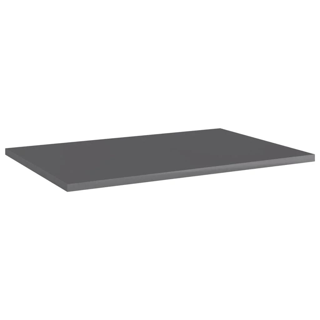 NNEVL Bookshelf Boards 4 pcs High Gloss Grey 60x40x1.5 cm Chipboard.