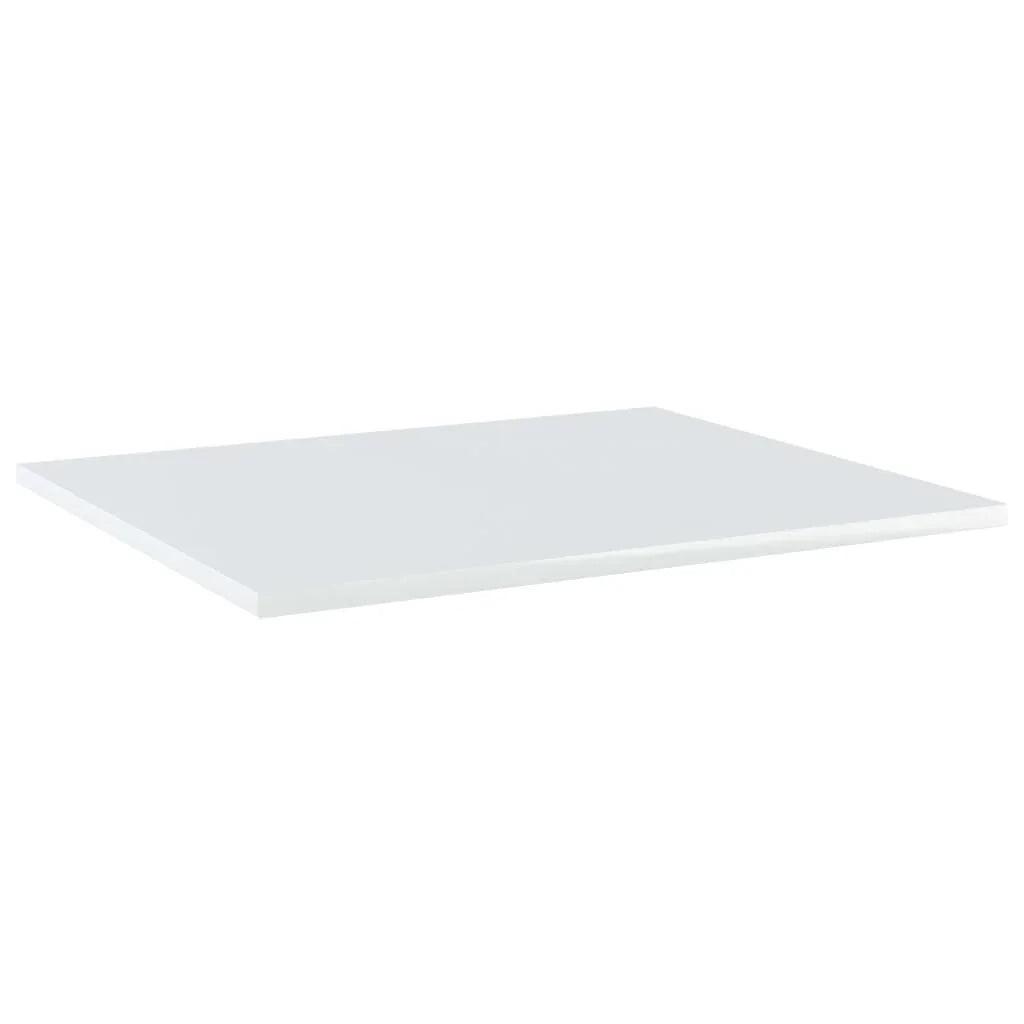 NNEVL Bookshelf Boards 4 pcs High Gloss White 60x50x1.5 cm Chipboard.