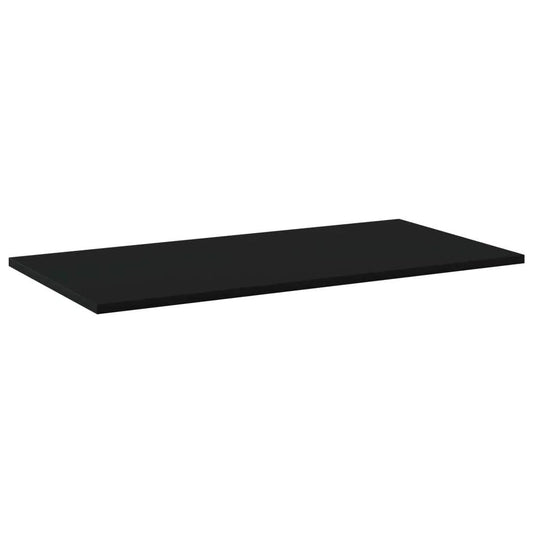 NNEVL Bookshelf Boards 4 pcs Black 80x40x1.5 cm Chipboard.