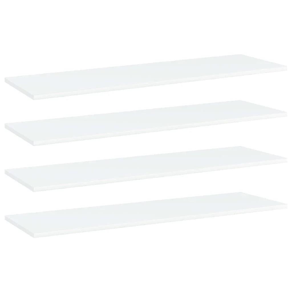NNEVL Bookshelf Boards 4 pcs White 100x30x1.5 cm Chipboard.