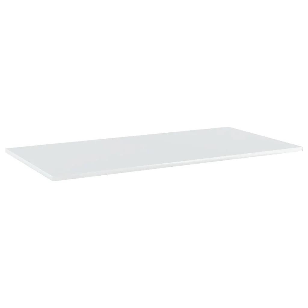 NNEVL Bookshelf Boards 4 pcs High Gloss White 100x50x1.5 cm Chipboard.