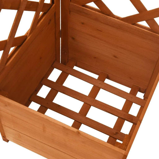 NNEVL Corner Trellis Planter 40x40x150 cm Solid Fir Wood.