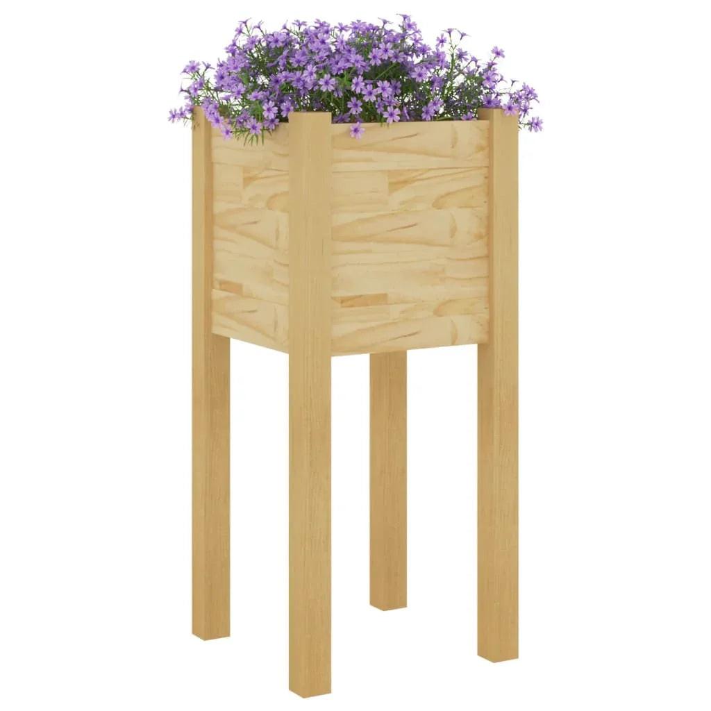 NNEVL Garden Planters 2 pcs 31x31x70 cm Solid Pinewood.