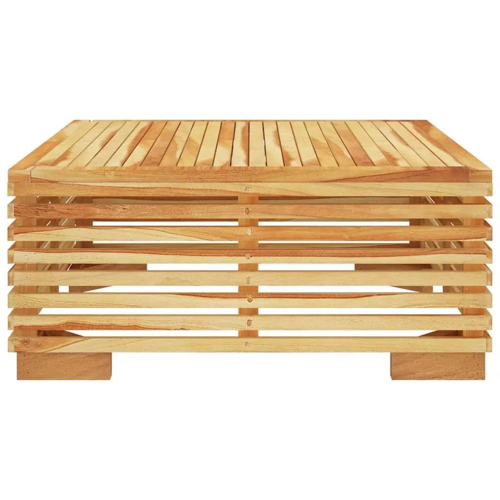 NNEVL Garden Coffee Table 69.5x69.5x31 cm Solid Wood Teak.