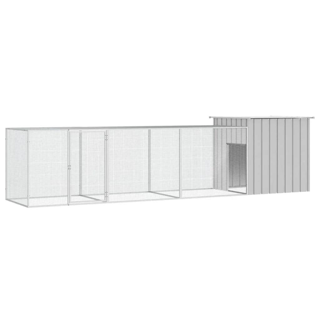 NNEVL Chicken Cage Grey 400x91x100 cm Galvanised Steel.