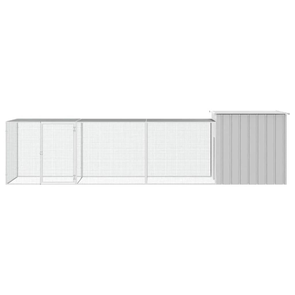 NNEVL Chicken Cage Grey 400x91x100 cm Galvanised Steel.