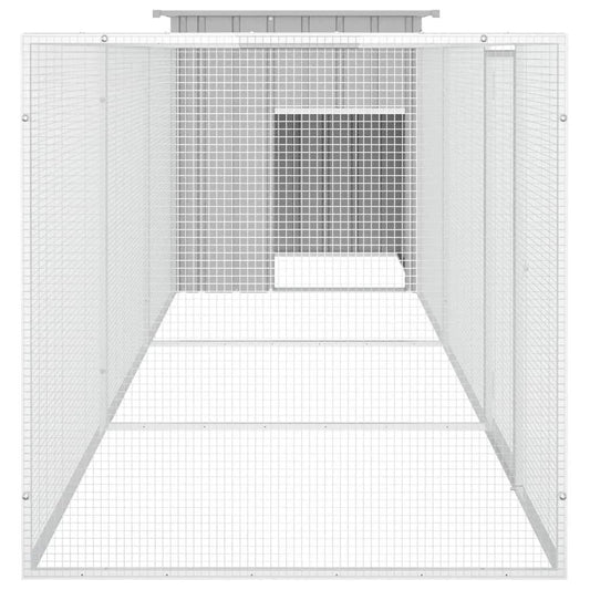 NNEVL Chicken Cage Grey 400x91x100 cm Galvanised Steel.