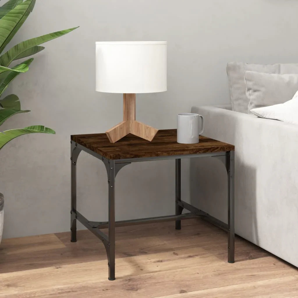 NNEVL Side Tables 2 pcs Smoked Oak 40x40x35 cm Engineered Wood.