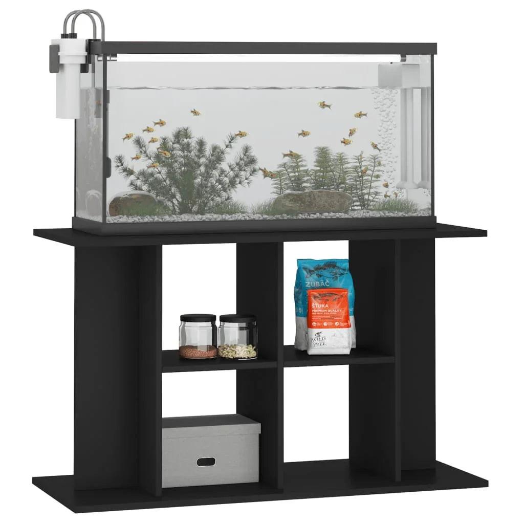 NNEVL Aquarium Stand Black 100x40x60 cm Engineered Wood.