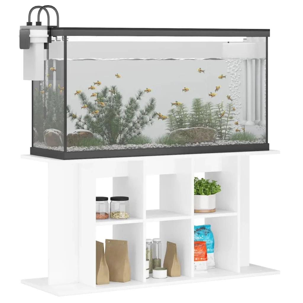 NNEVL Aquarium Stand White 120x40x60 cm Engineered Wood.