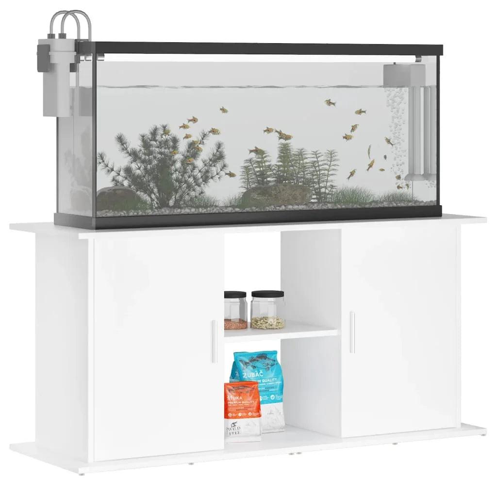 NNEVL Aquarium Stand White 121x41x58 cm Engineered Wood.