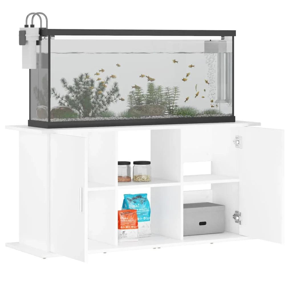 NNEVL Aquarium Stand White 121x41x58 cm Engineered Wood.