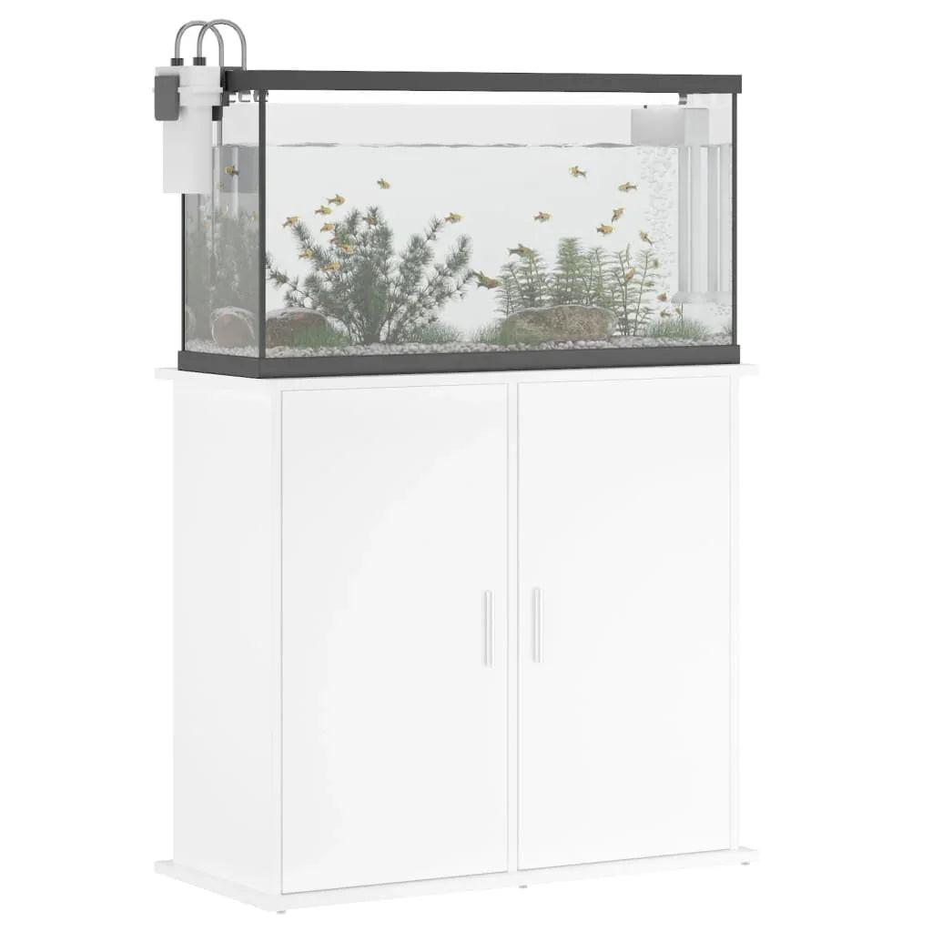 NNEVL Aquarium Stand White 81x36x73 cm Engineered Wood.