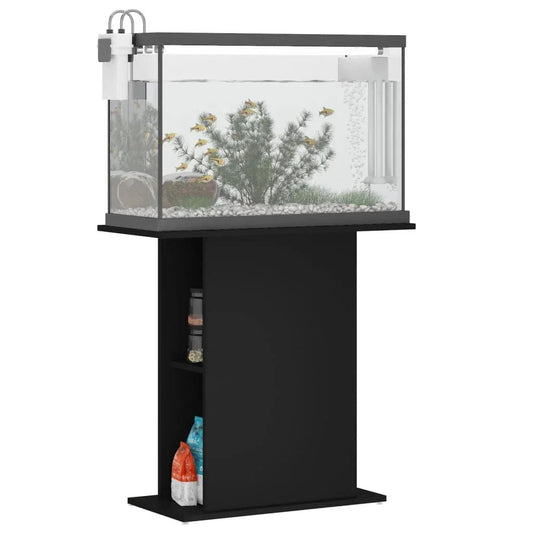 NNEVL Aquarium Stand Black 75x36x72.5 cm Engineered Wood.