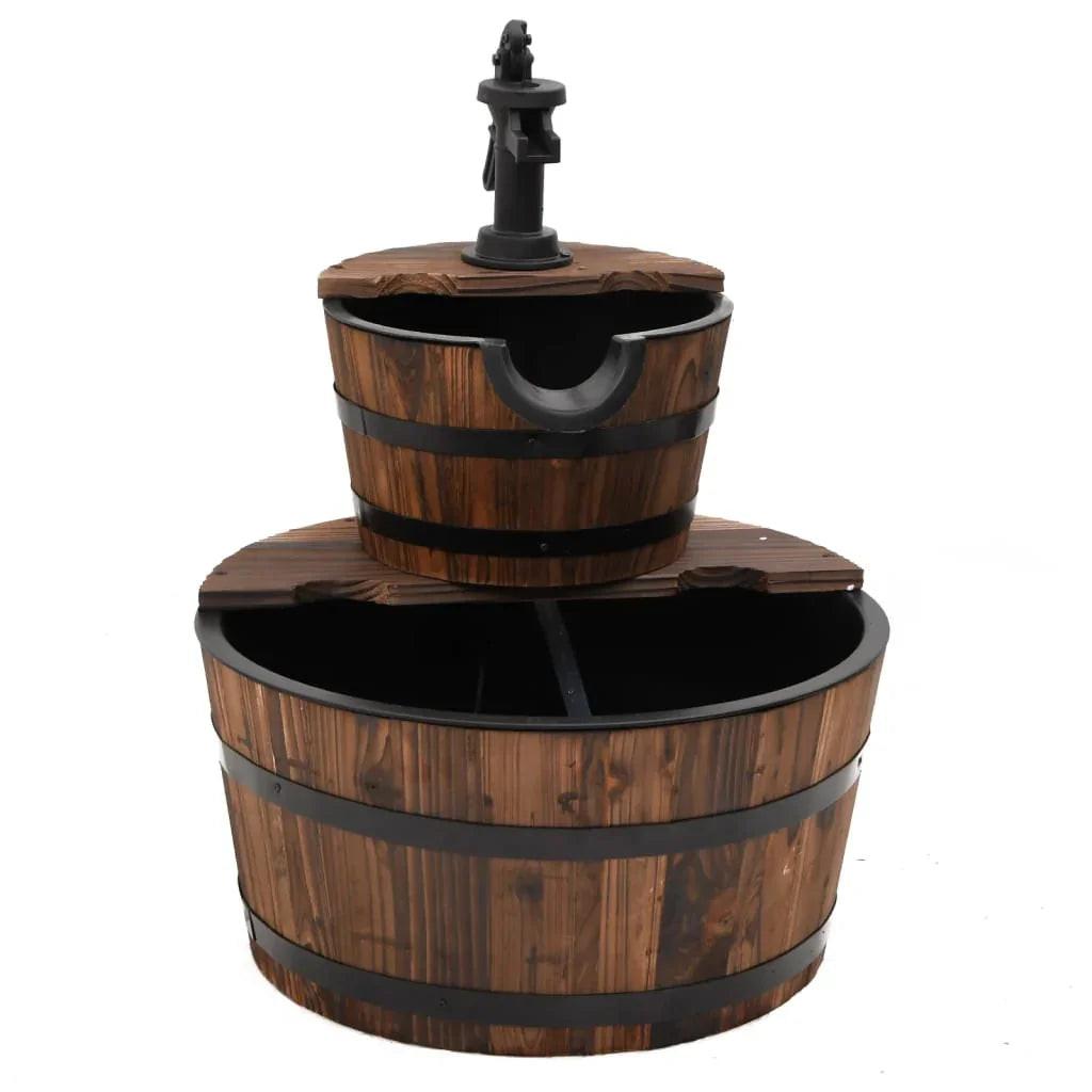 NNEVL Water Fountain with Pump 44.5x44.5x58 cm Solid Wood Fir.