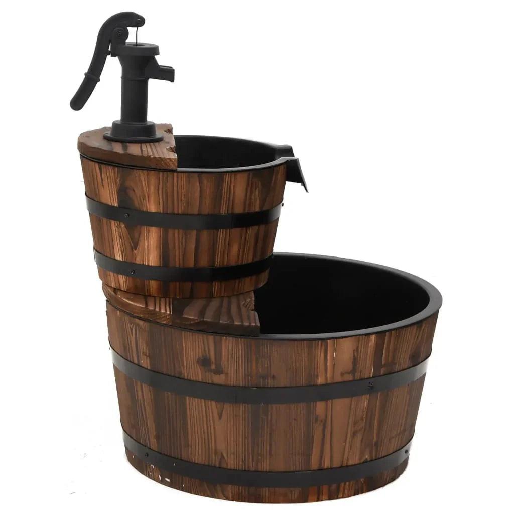 NNEVL Water Fountain with Pump 44.5x44.5x58 cm Solid Wood Fir.