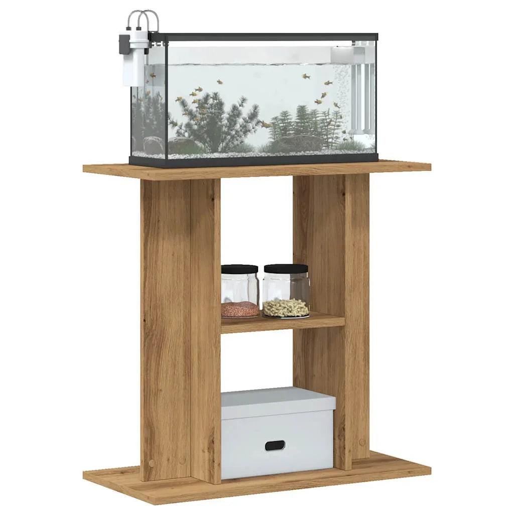 NNEVL Aquarium Stand Artisan Oak 60x30x60 cm Engineered Wood.