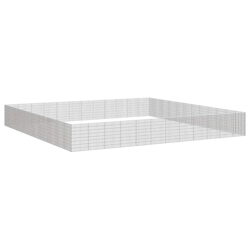 NNEVL Free Range Animal Enclosure 48-Panel 54x80 cm Galvanised Iron.