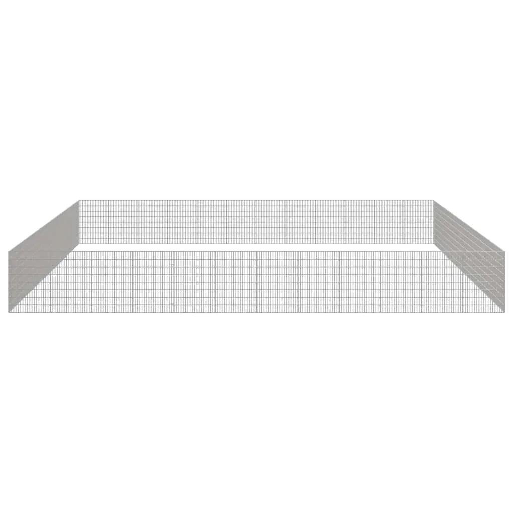 NNEVL Free Range Animal Enclosure 48-Panel 54x80 cm Galvanised Iron.